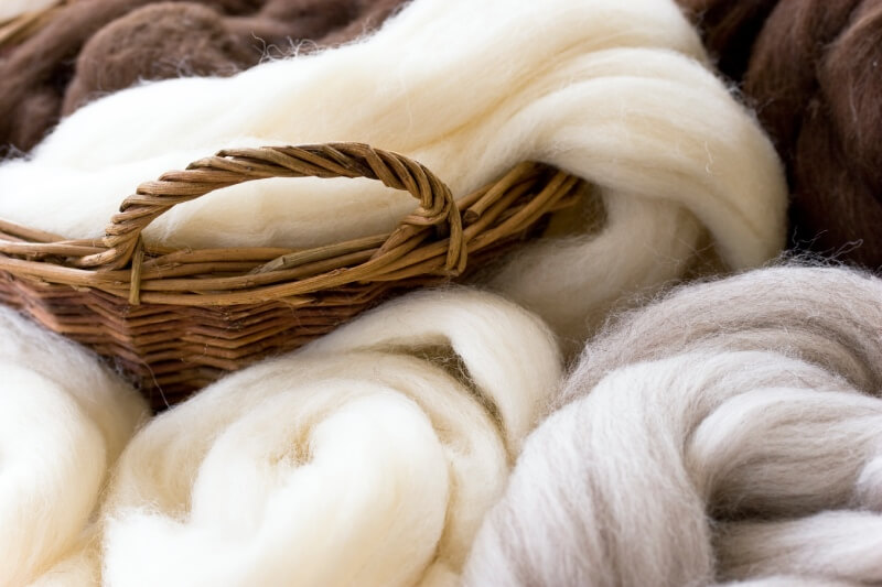 New wool in natural colors